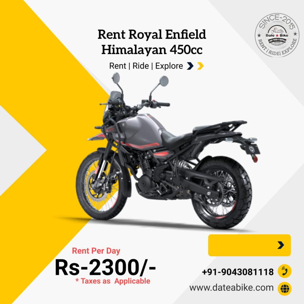 Rent The all new Royal Enfield Himalayan 450 From Date A Bike Chennai